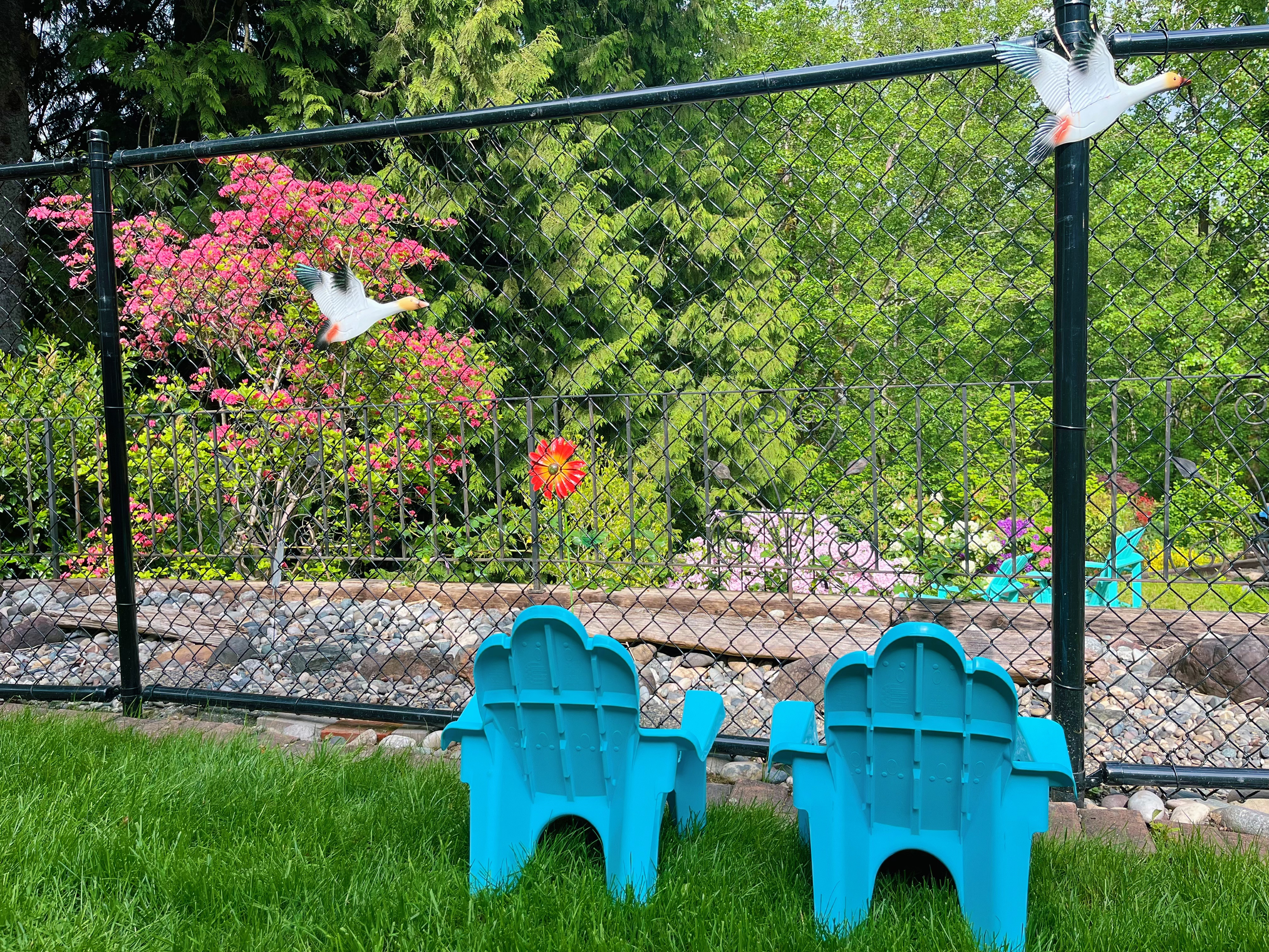 Outdoor seating area at Forest Cubs Childcare