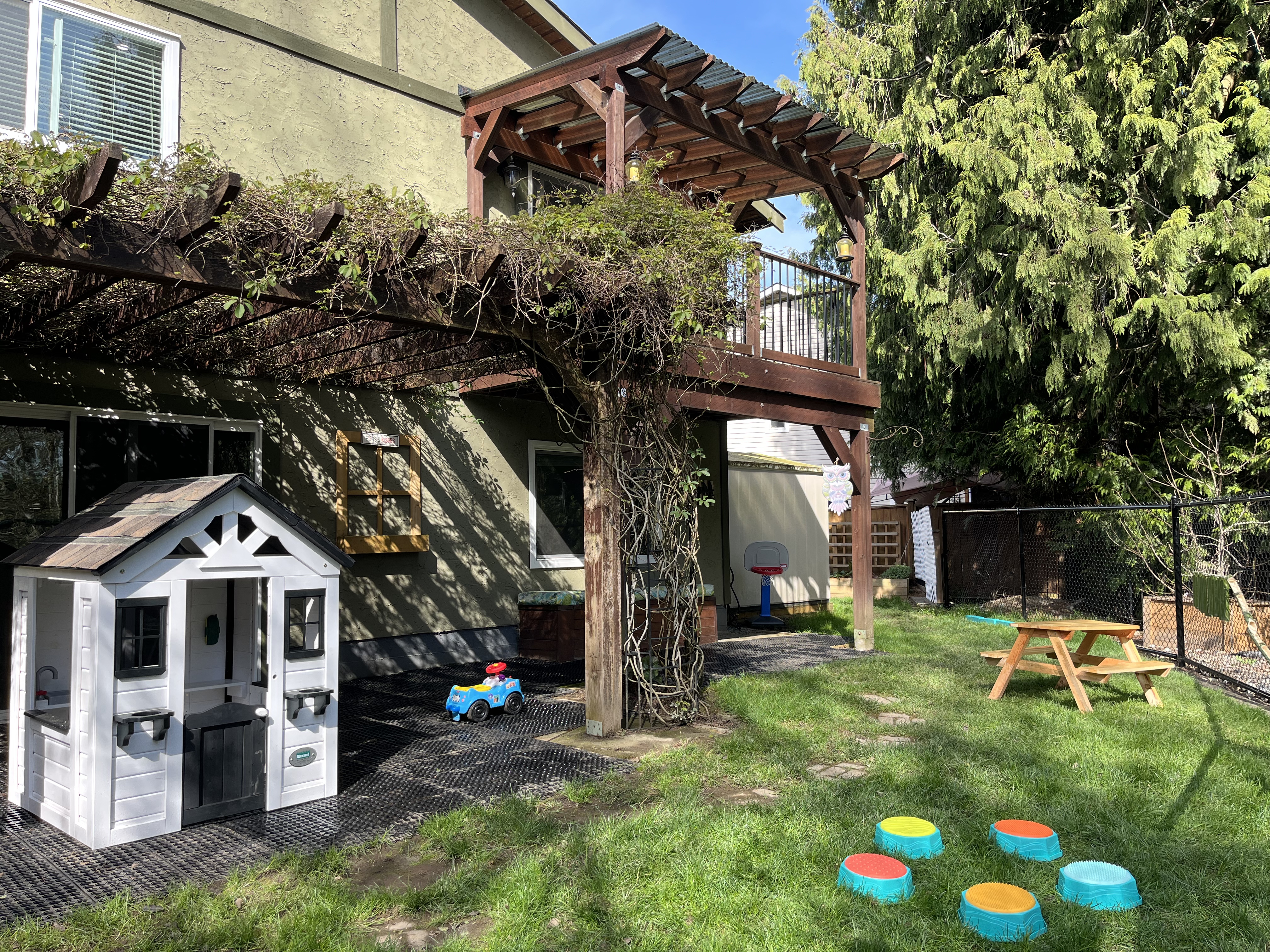 Main outdoor play area at Forest Cubs Childcare